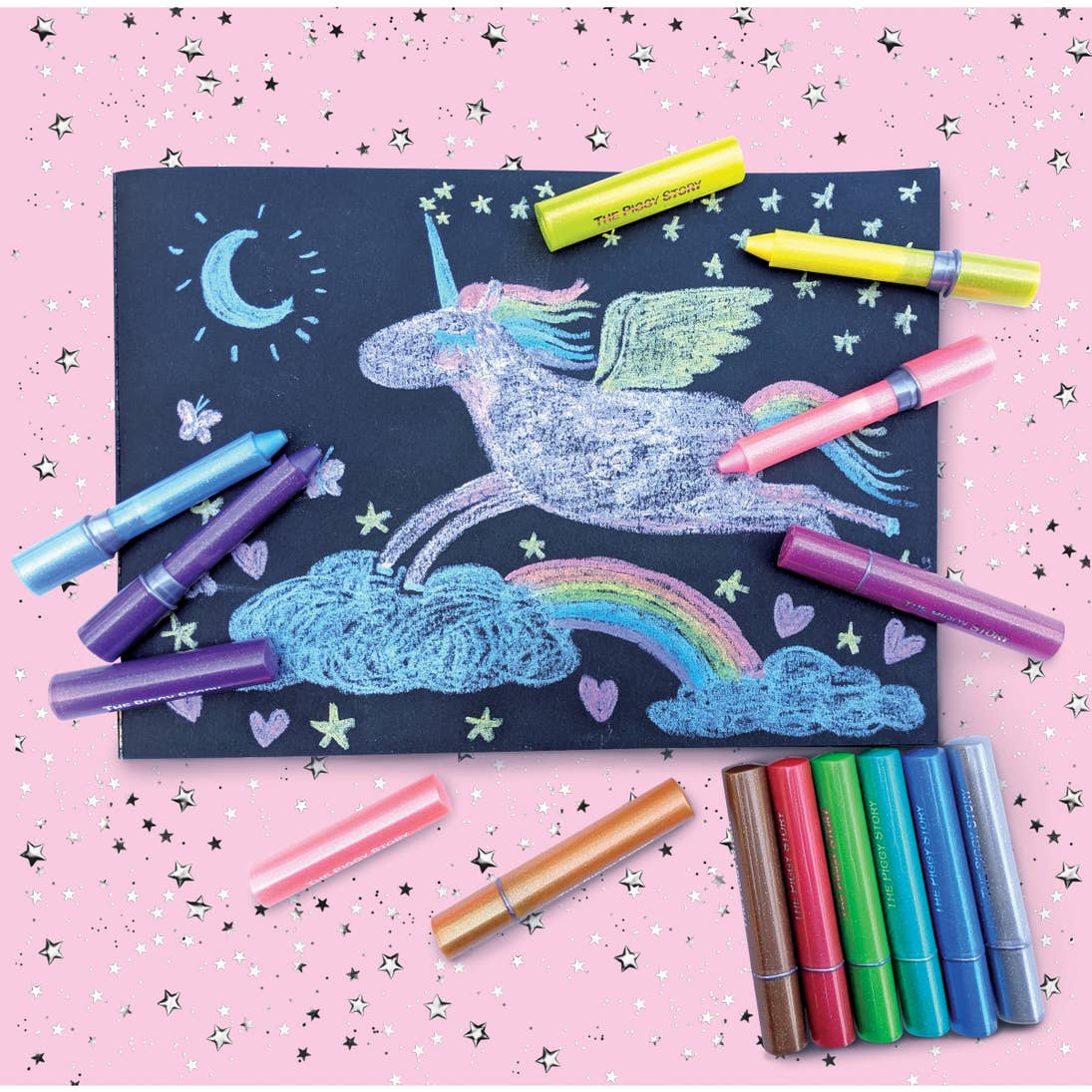 DANCING STAR GLITTER GEL CRAYONS – MiMi Kids