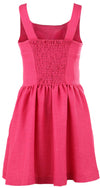 GIRLS WILLOW PLEATED DRESS - FUCHSIA PINK