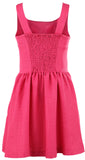 GIRLS WILLOW PLEATED DRESS - FUCHSIA PINK