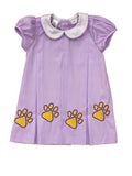 LULU BEBE PETER PAN COLLAR EMBROIDERED PAW DRESS