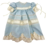 HEIRLOOM DRESS - BABY BLUE WITH ECRU LACE