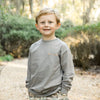 BOYS LONGSLEEVE LOGO TEE - JACK - O - LATERN ON GRAY