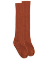 JEFFERIES SOCKS FASHION CABLE KNEE HIGH SOCKS 1 PAIR - RUST