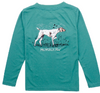 BOYS PERFORMANCE TEE LONGSLEEVE  POINTER - TEAL