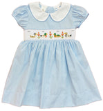 LULU BEBE DUCK SMOCKED WAIST DRESS