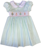 ORNAMENT SMOCKED WAIST DRESS