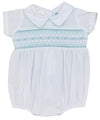 SMOCKED BOYS BUBBLE WITH COLLAR