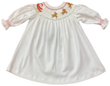 SANTA SLEIGH SMOCKED BISHOP KNIT DRESS