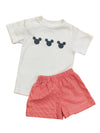 LULU BEBE TOM EMBROIDERED MICKEY SHORT SET