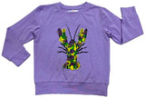 LONG SLEEVE MARDI GRAS CRAWFISH SHIRT - LAVENDER