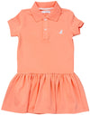 PEACH SHORT SLEEVE POLO DRESS