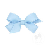 MINI SCALLOP EDGE BOW- MILLINIUM BLUE