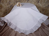 EMBROIDERED BLANKET WITH RUFFLES