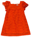 EMMA EYELET DRESS - ORANGE