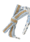 HOUNDSTOOTH SPARKLE HEADBAND - BLUE