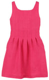 GIRLS WILLOW PLEATED DRESS - FUCHSIA PINK