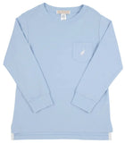 LONG SLEEVE CARTER CREWNECK BEALE STREET BLUE WITH WORTH AVENUE WHITE STORK