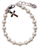 SILVER BABY CROSS BRACELET - SMALL