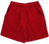 RED CORDUROY SHORTS