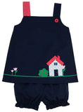 JILLIAN JUMPER SET - NANTUCKET NAVY WITH HOUSE APPLIQUE