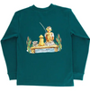 BOYS LONG SLEEVE LOGO TEE - GONE FISHING ON TEAL