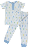 BOYS BUNNY PIMA SHORT SLEEVE PAJAMA SET