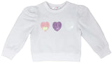 LULU BEBE PASTEL SEQUIN HEARTS LONGSLEEVE SHIRT