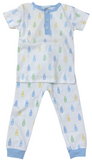 BOYS BUNNY PIMA SHORT SLEEVE PAJAMA SET