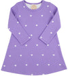 LONG SLEEVE POLLY PLAY DRESS - HEART EYES (PALISADES PURPLE)