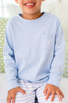 LONG SLEEVE CARTER CREWNECK BEALE STREET BLUE WITH WORTH AVENUE WHITE STORK