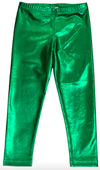 METALLIC GREEN LEGGINGS