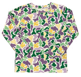 MARDI GRAS CAMO CREW NECK SHIRT