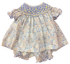 LULU BEBE FLORAL SMOCKED BLOOMER SET