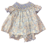 FLORAL SMOCKED BLOOMER SET