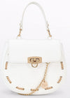 CHAIN DETAIL HANDBAG - WHITE