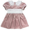 LULU BEBE VELVET DRESS WITH LACE - MAUVE