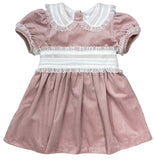 LULU BEBE VELVET DRESS WITH LACE - MAUVE