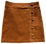 GIRLS REESE SKIRT - HONEY BROWN CORD