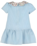 MAJESTIC PETALS DROPWAIST DRESS - LIGHT BLUE