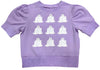 LULU BEBE GHOST SEQUIN PUFF SHIRT - LAVENDER