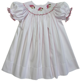 PASTEL SANTA SMOCKED BISHOP DRESS