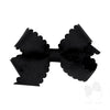 MINI SCALLOP EDGE BOW- BLACK