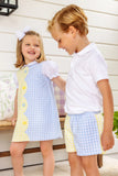 SHEFFIELD SHORTS - BUCKHEAD BLUE GINGHAM AND LAKE WORTH YELLOW GINGHAM