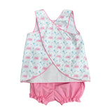 JAMES & LOTTIE GIRLS SAMMY BLOOMER SET - PINK CRABS