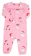 LONG SLEEVE PENNY'S PLAYSUIT - DEAR SANTA (HAMPTONS HOT PINK) WITH RICHMOND RED