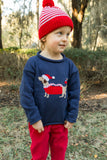 ROLL NECK SWEATER - SANTA DOXIE ON NAVY