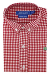 RED BUTTON DOWN CHECK SHIRT