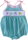 LULU BEBE SEALIFE GIRLS SMOCKED BUBBLE