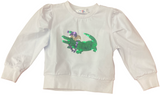 SEQUIN MARDI GRAS GATOR SHIRT