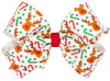 MEDIUM REINDEER PRINTED GROSGRAIN HAIR BOW